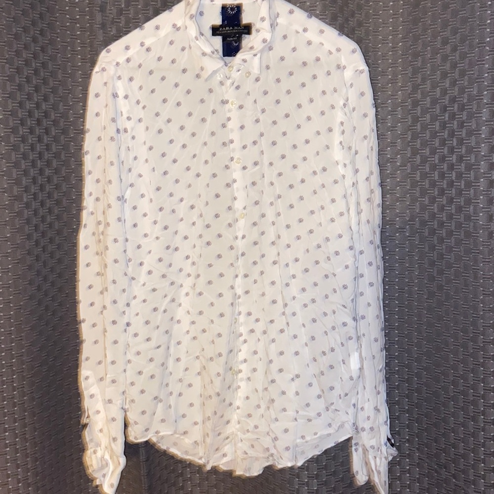 Zara Man XL slim fit long sleeve shirt